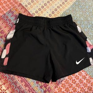Girl’s Nike Running Short with Pink and White Sides